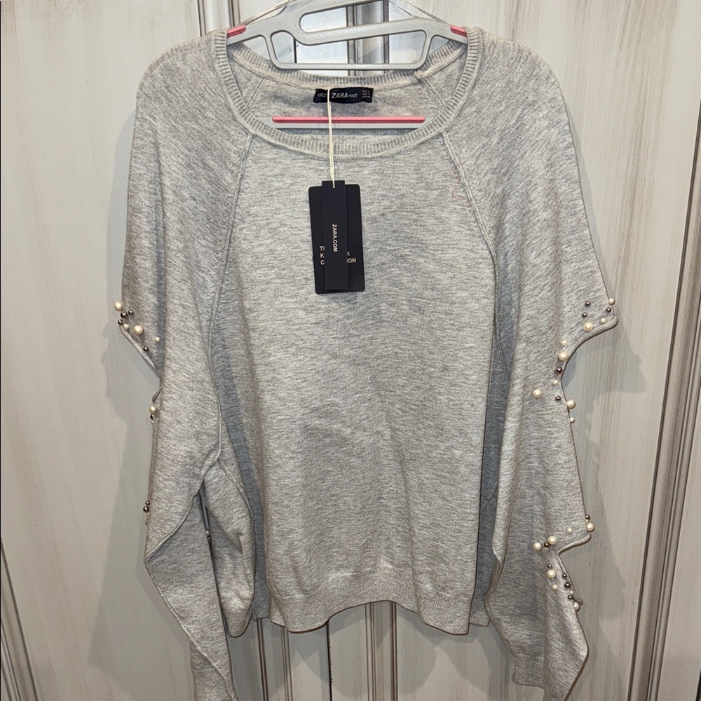 NWT Zara knitwear collection beaded sweater